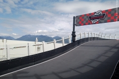 O grande trunfo do navio está no seu entretenimento, essa é a Joy Speedway, a primeira pista de kart em alto-mar