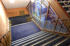 Outro ângulo da escadaria, que hoje é a principal do hotel