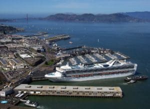 Grand Princess chega a São Francisco, seu novo porto-base.